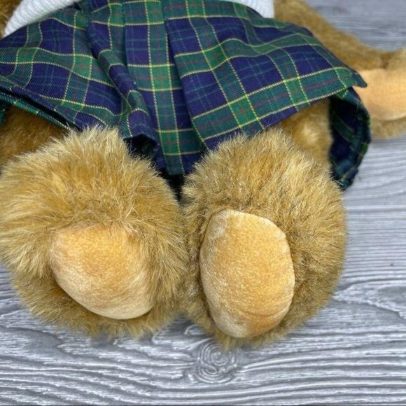 15“ Vermont teddy bear with clothes light brown needs repair arm is off - Picture 6 of 13